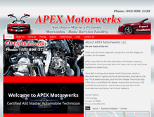 Tablet Screenshot of apexmotorwerks.com